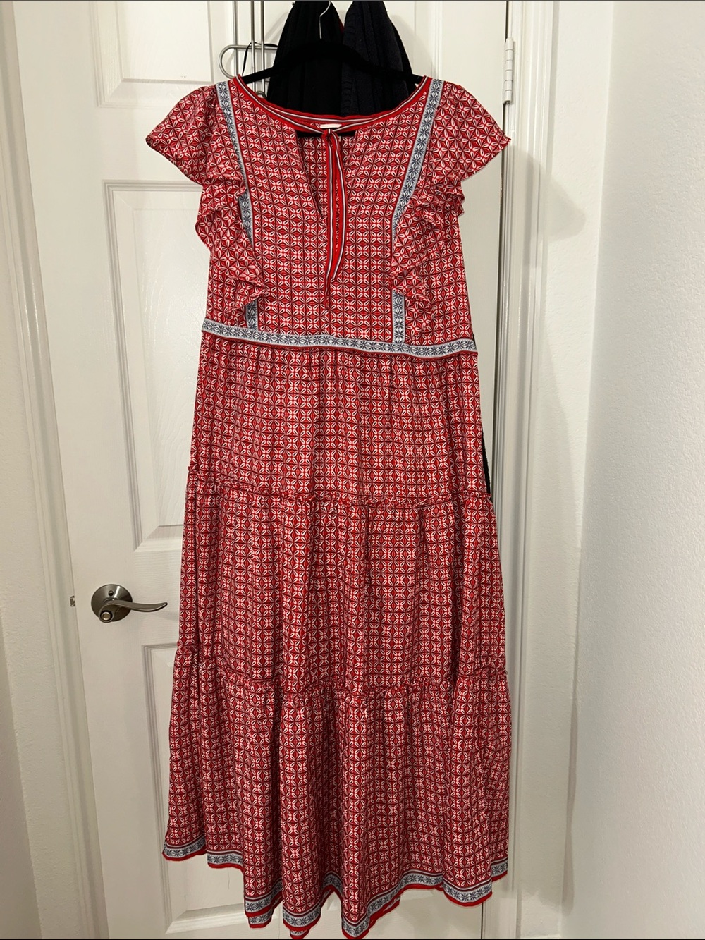 Max Studio Red Geometric Maxi Dress - Picture 2 of 10